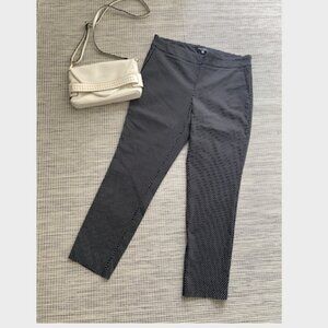 Jasmine & Juliana Black White Polka Dot Pull On Ankle Pant 12